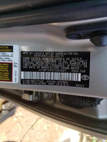 Photo 11 VIN: 4T1BF1FK3FU052001 - TOYOTA CAMRY LE 