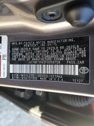 Photo 11 VIN: 4T1BF1FK3FU056758 - TOYOTA CAMRY LE 