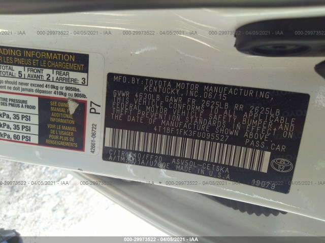 Photo 8 VIN: 4T1BF1FK3FU095527 - TOYOTA CAMRY 