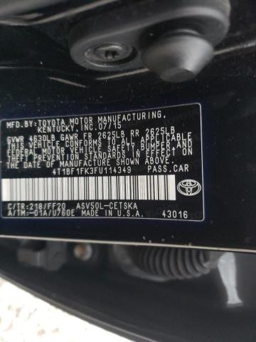 Photo 9 VIN: 4T1BF1FK3FU114349 - TOYOTA CAMRY LE 