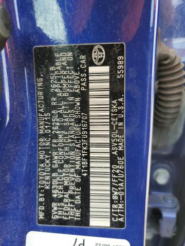 Photo 11 VIN: 4T1BF1FK3FU916707 - TOYOTA CAMRY LE 