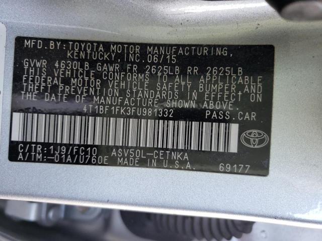 Photo 9 VIN: 4T1BF1FK3FU981332 - TOYOTA CAMRY LE 