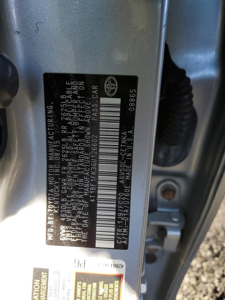 Photo 11 VIN: 4T1BF1FK3GU126602 - TOYOTA CAMRY 