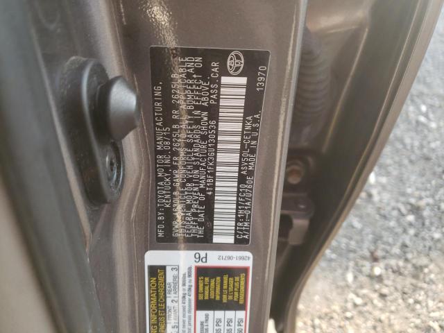 Photo 11 VIN: 4T1BF1FK3GU130536 - TOYOTA CAMRY LE 