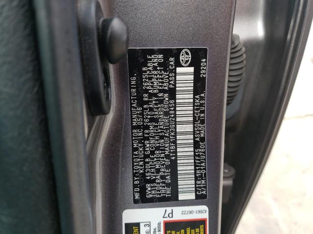 Photo 9 VIN: 4T1BF1FK3GU248456 - TOYOTA CAMRY LE 