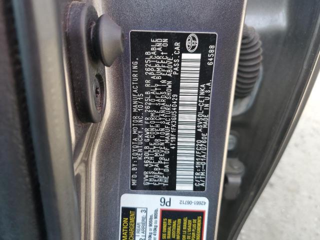 Photo 11 VIN: 4T1BF1FK3GU540429 - TOYOTA CAMRY LE 