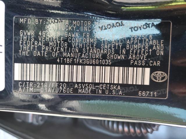 Photo 11 VIN: 4T1BF1FK3GU601035 - TOYOTA CAMRY 