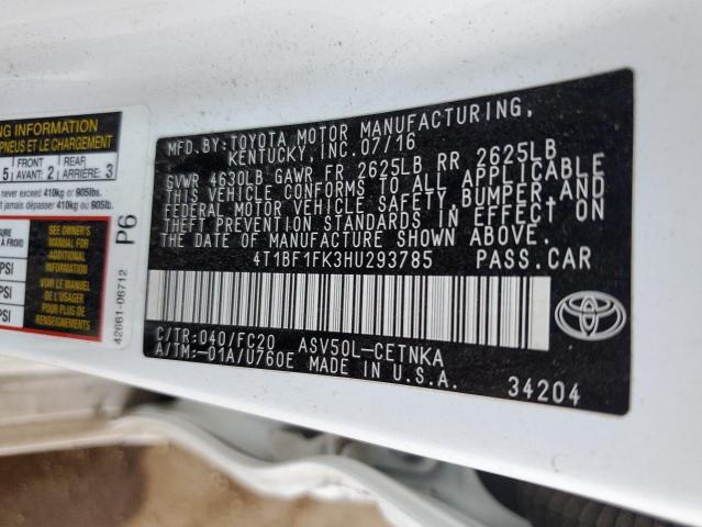 Photo 11 VIN: 4T1BF1FK3HU293785 - TOYOTA CAMRY LE 