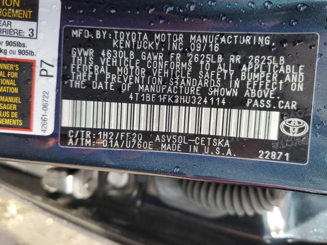 Photo 11 VIN: 4T1BF1FK3HU324114 - TOYOTA CAMRY 