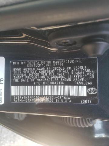 Photo 9 VIN: 4T1BF1FK3HU642136 - TOYOTA CAMRY LE 