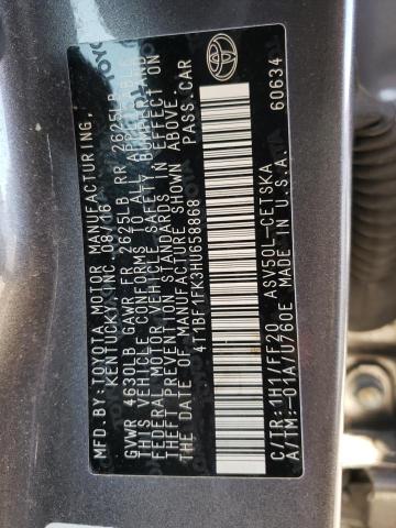 Photo 11 VIN: 4T1BF1FK3HU658868 - TOYOTA CAMRY LE 