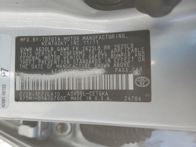 Photo 11 VIN: 4T1BF1FK4CU029628 - TOYOTA CAMRY BASE 