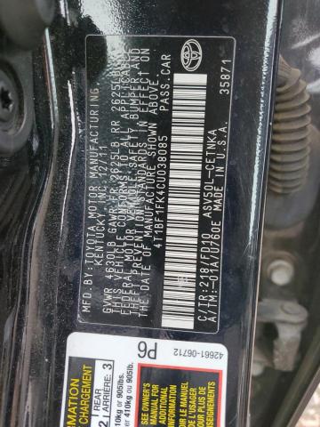 Photo 9 VIN: 4T1BF1FK4CU038085 - TOYOTA CAMRY BASE 