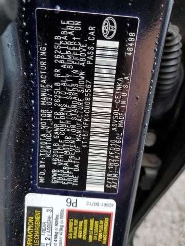 Photo 11 VIN: 4T1BF1FK4CU085567 - TOYOTA CAMRY 