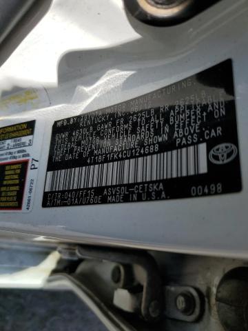 Photo 11 VIN: 4T1BF1FK4CU124688 - TOYOTA CAMRY BASE 