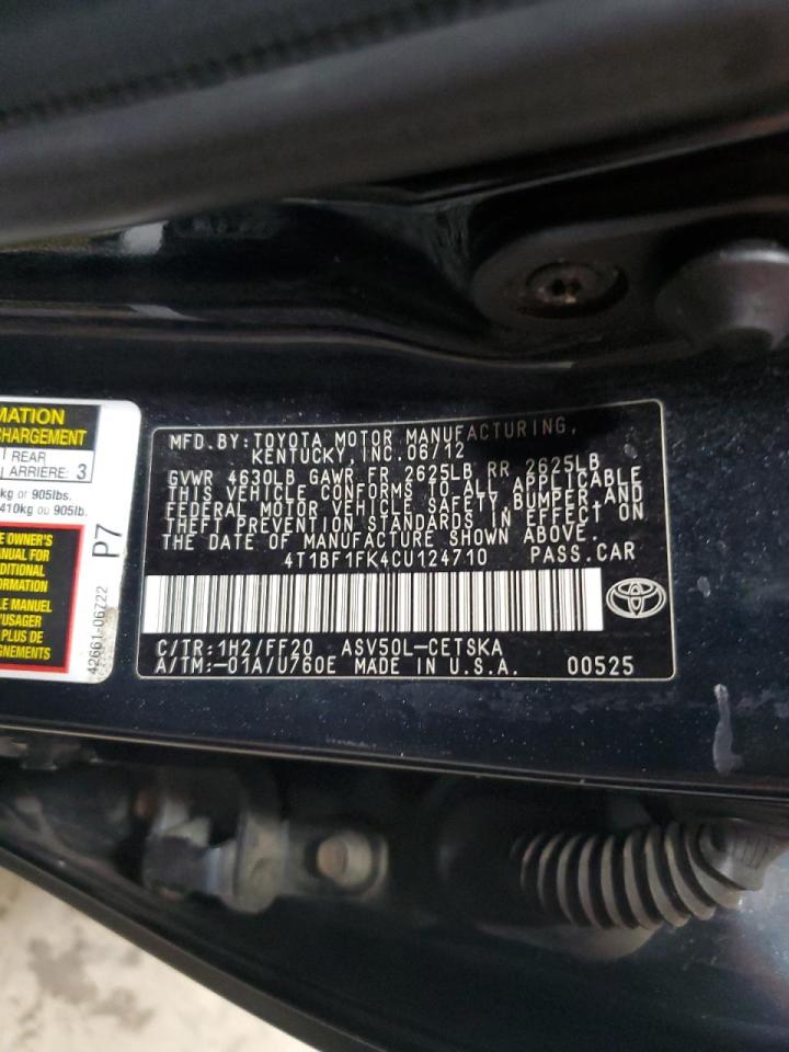 Photo 11 VIN: 4T1BF1FK4CU124710 - TOYOTA CAMRY 