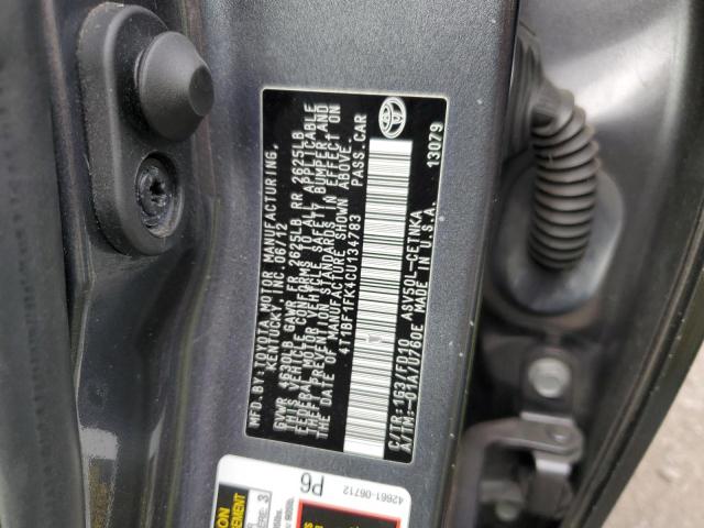 Photo 11 VIN: 4T1BF1FK4CU134783 - TOYOTA CAMRY 