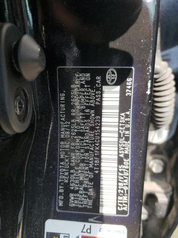 Photo 11 VIN: 4T1BF1FK4CU154239 - TOYOTA CAMRY 