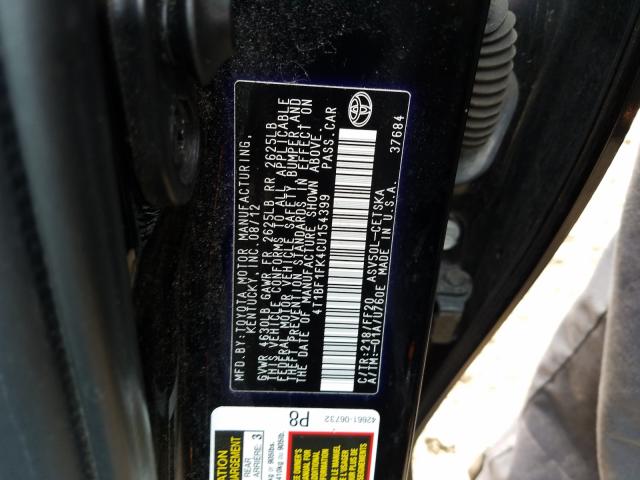 Photo 9 VIN: 4T1BF1FK4CU154399 - TOYOTA CAMRY 