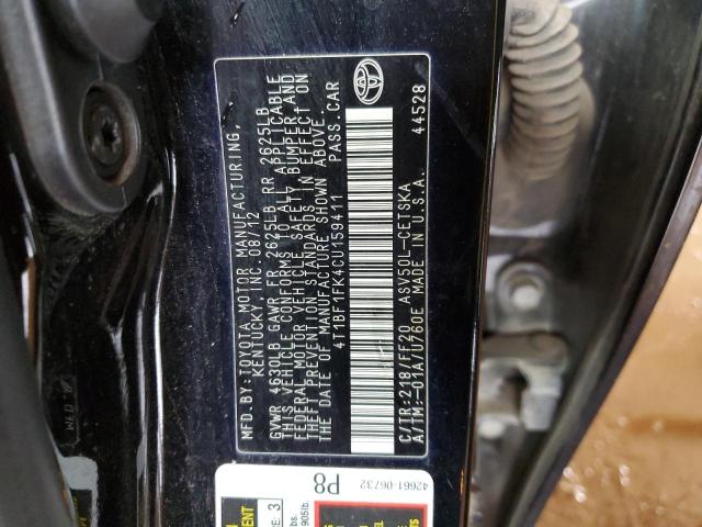 Photo 12 VIN: 4T1BF1FK4CU159411 - TOYOTA CAMRY BASE 