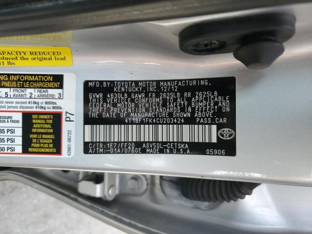 Photo 11 VIN: 4T1BF1FK4CU203424 - TOYOTA CAMRY 