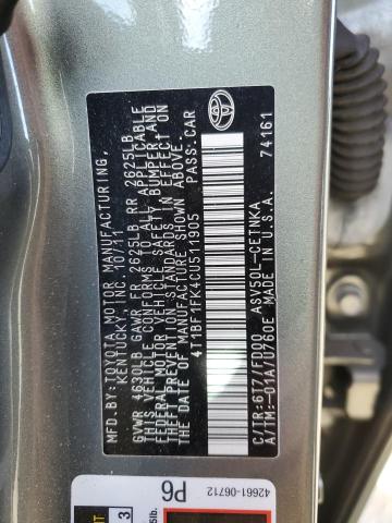 Photo 12 VIN: 4T1BF1FK4CU511905 - TOYOTA CAMRY 