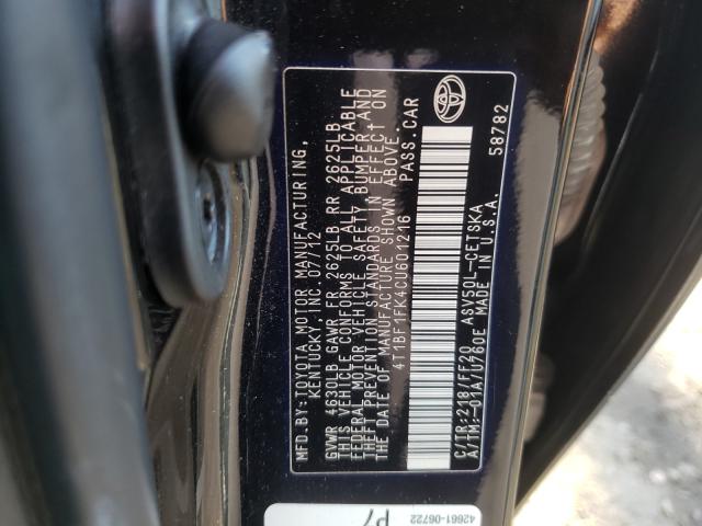 Photo 9 VIN: 4T1BF1FK4CU601216 - TOYOTA CAMRY BASE 