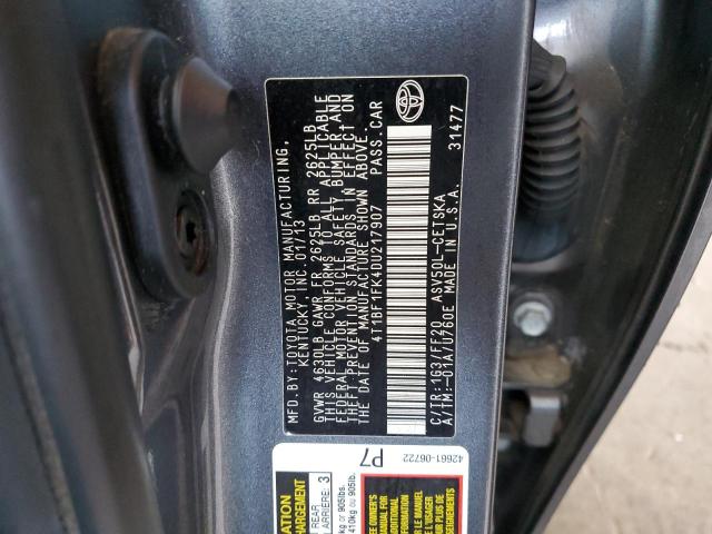 Photo 11 VIN: 4T1BF1FK4DU217907 - TOYOTA CAMRY 