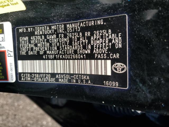 Photo 11 VIN: 4T1BF1FK4DU266041 - TOYOTA CAMRY 