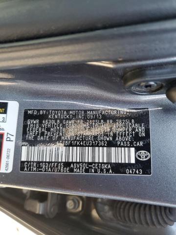 Photo 12 VIN: 4T1BF1FK4EU317362 - TOYOTA CAMRY L 