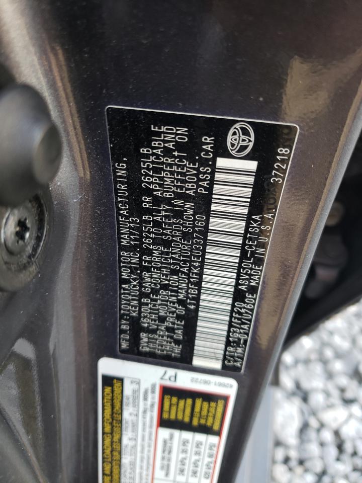 Photo 11 VIN: 4T1BF1FK4EU337160 - TOYOTA CAMRY 