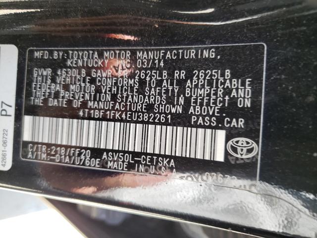 Photo 9 VIN: 4T1BF1FK4EU382261 - TOYOTA CAMRY L 