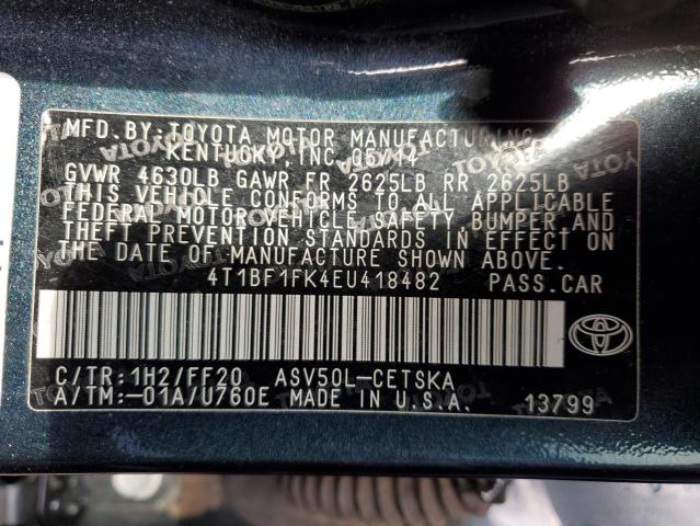 Photo 11 VIN: 4T1BF1FK4EU418482 - TOYOTA CAMRY L 