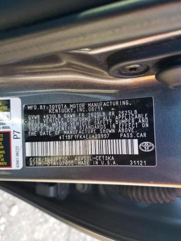 Photo 9 VIN: 4T1BF1FK4EU429997 - TOYOTA CAMRY L 