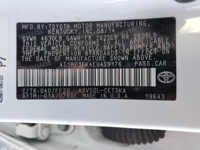 Photo 11 VIN: 4T1BF1FK4EU459176 - TOYOTA CAMRY 