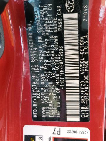 Photo 11 VIN: 4T1BF1FK4EU779906 - TOYOTA CAMRY L 