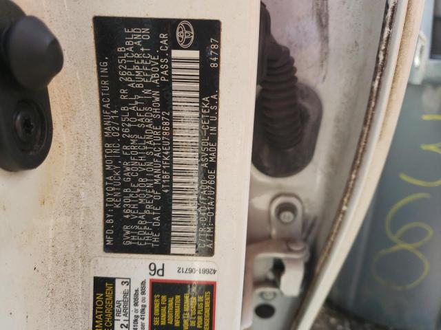 Photo 9 VIN: 4T1BF1FK4EU786872 - TOYOTA CAMRY L 