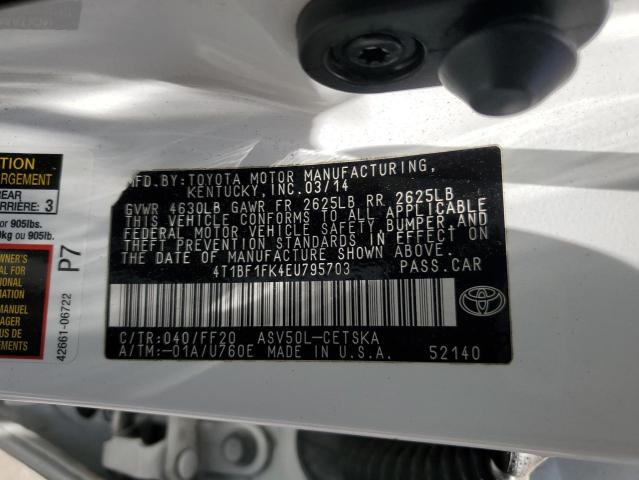 Photo 11 VIN: 4T1BF1FK4EU795703 - TOYOTA CAMRY 