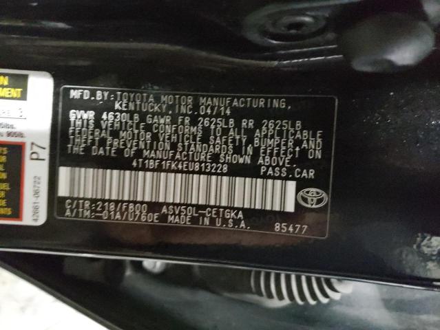 Photo 12 VIN: 4T1BF1FK4EU813228 - TOYOTA CAMRY L 