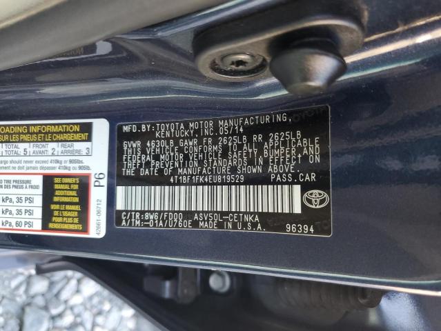 Photo 11 VIN: 4T1BF1FK4EU819529 - TOYOTA CAMRY L 