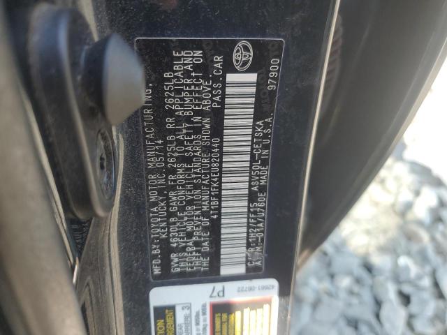 Photo 12 VIN: 4T1BF1FK4EU820440 - TOYOTA CAMRY 