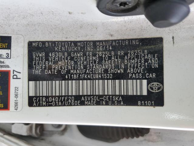 Photo 12 VIN: 4T1BF1FK4EU841532 - TOYOTA CAMRY 