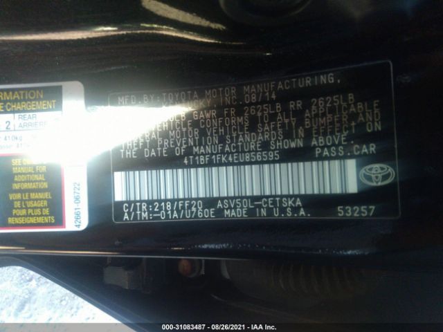 Photo 8 VIN: 4T1BF1FK4EU856595 - TOYOTA CAMRY 