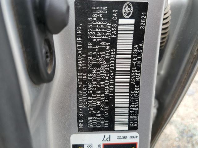 Photo 11 VIN: 4T1BF1FK4FU003969 - TOYOTA CAMRY 