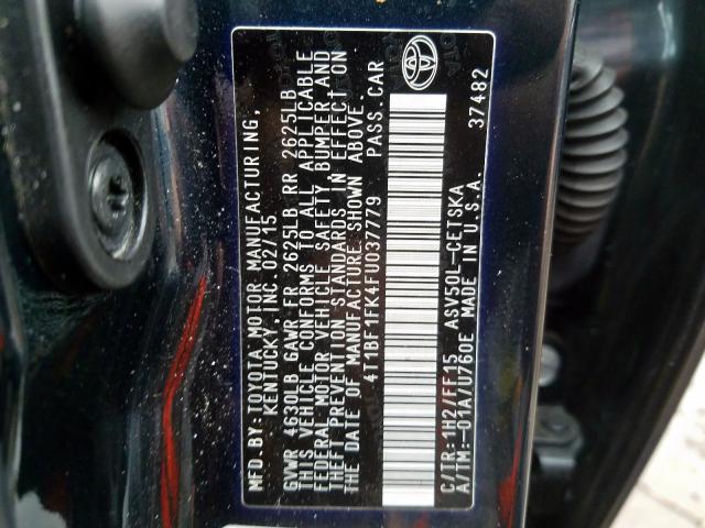 Photo 9 VIN: 4T1BF1FK4FU037779 - TOYOTA CAMRY LE 