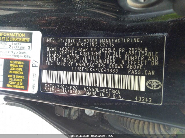 Photo 8 VIN: 4T1BF1FK4FU041668 - TOYOTA CAMRY 