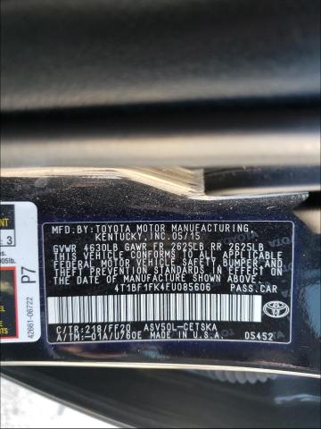 Photo 9 VIN: 4T1BF1FK4FU085606 - TOYOTA CAMRY LE 