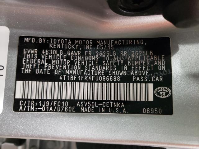 Photo 9 VIN: 4T1BF1FK4FU086688 - TOYOTA CAMRY LE 