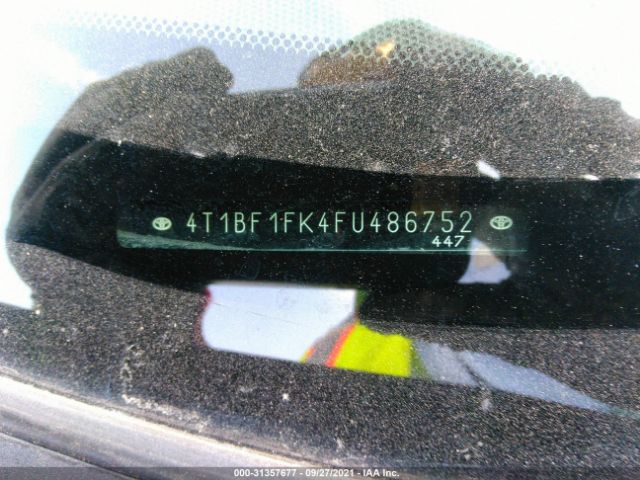 Photo 8 VIN: 4T1BF1FK4FU486752 - TOYOTA CAMRY 