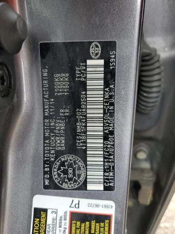 Photo 12 VIN: 4T1BF1FK4FU492504 - TOYOTA CAMRY LE 